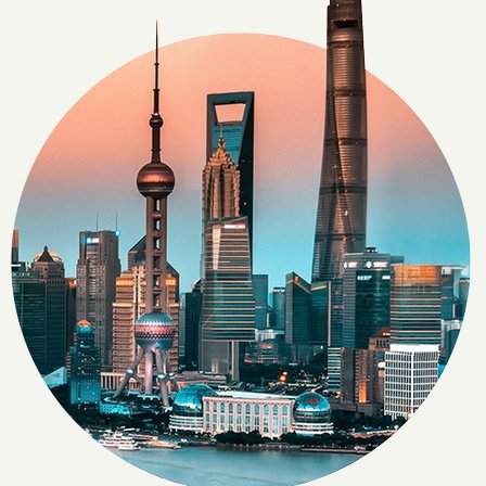 Shanghai skyline at dusk